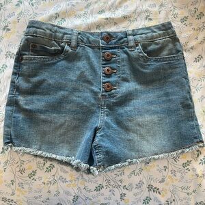Lucky Brand Blue Jean Shorts with Button Detail